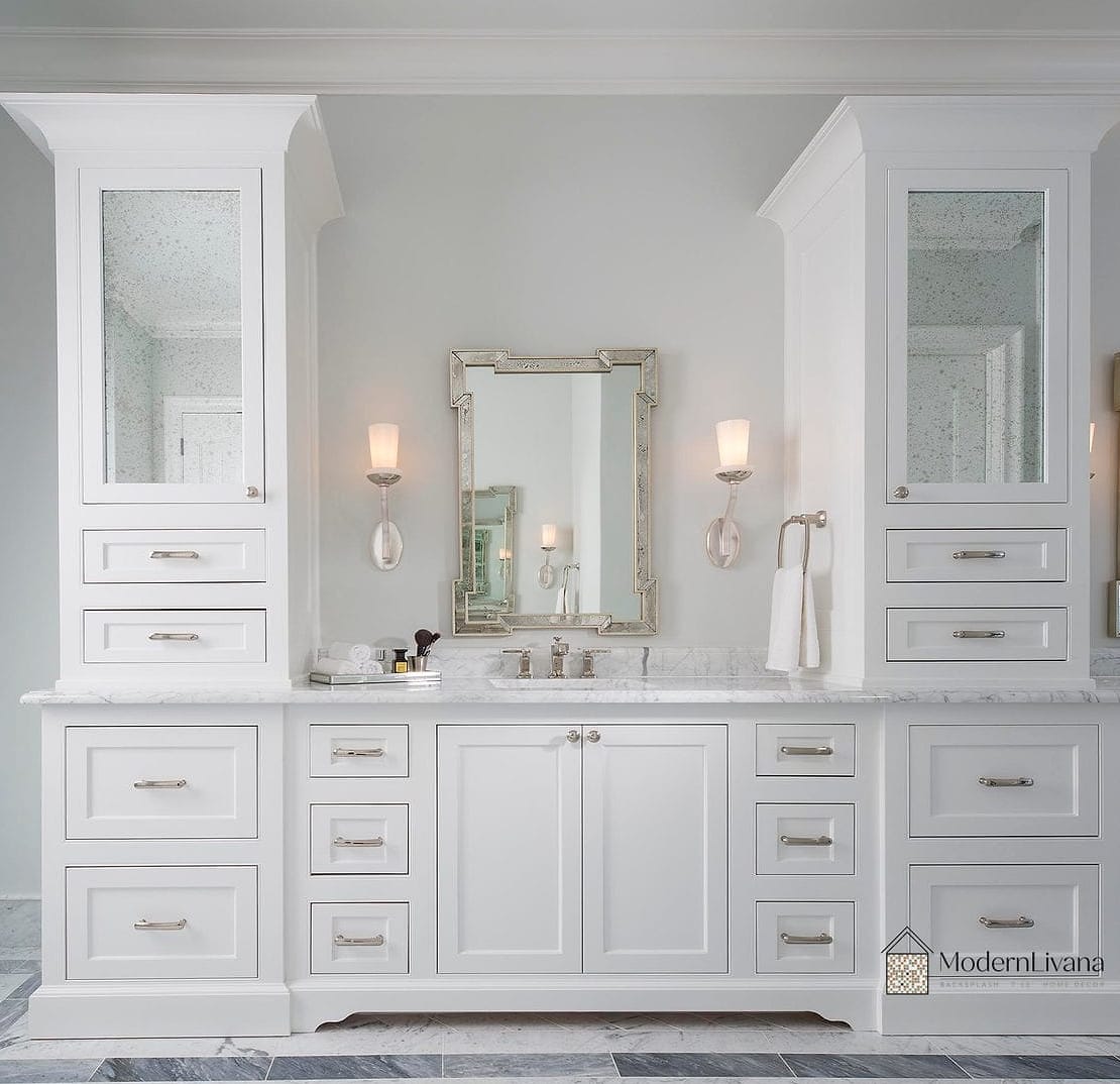 White Bathroom Vanity Cabinets