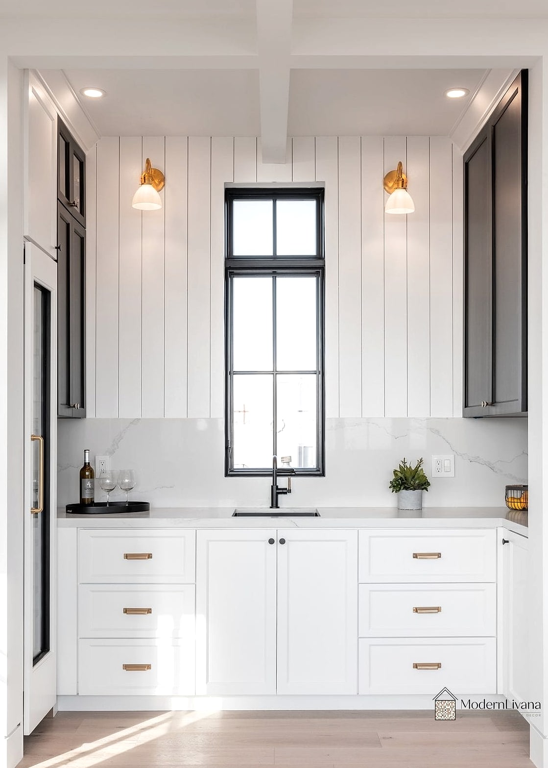 24 White Backsplash Ideas That Work in Any Size Home 16 White Beadboard Backsplash