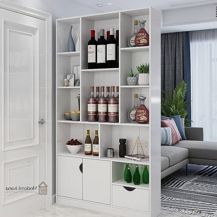 White Cabinet with Integrated Bar Sink