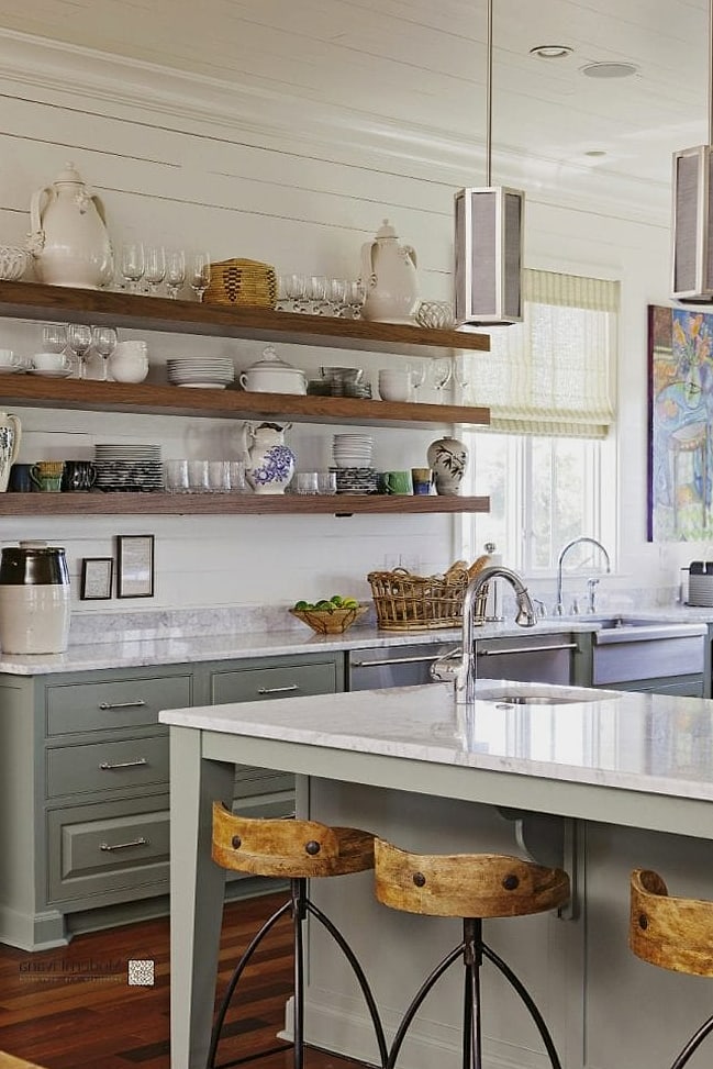 30 White Cabinets Ideas Perfect for Any Budget 13 White Cabinets with Open Shelving