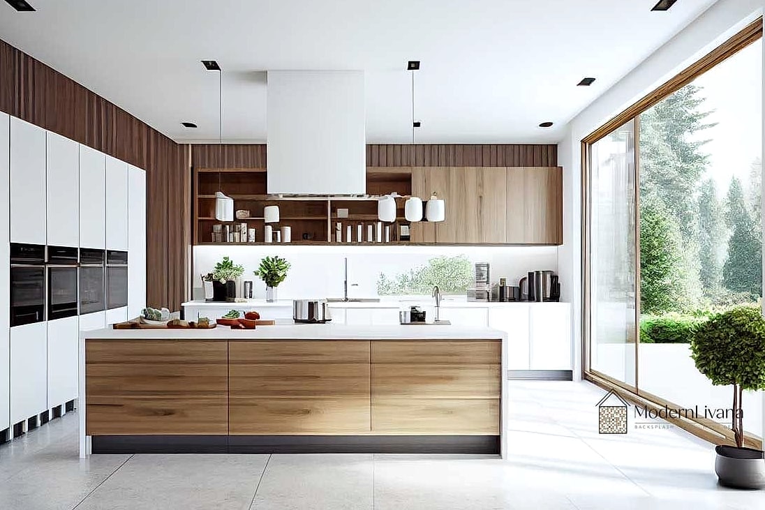 30 White Modern Kitchen Ideas Worth Bookmarking Before You Renovate 10 White Kitchen with Warm Wood Accents
