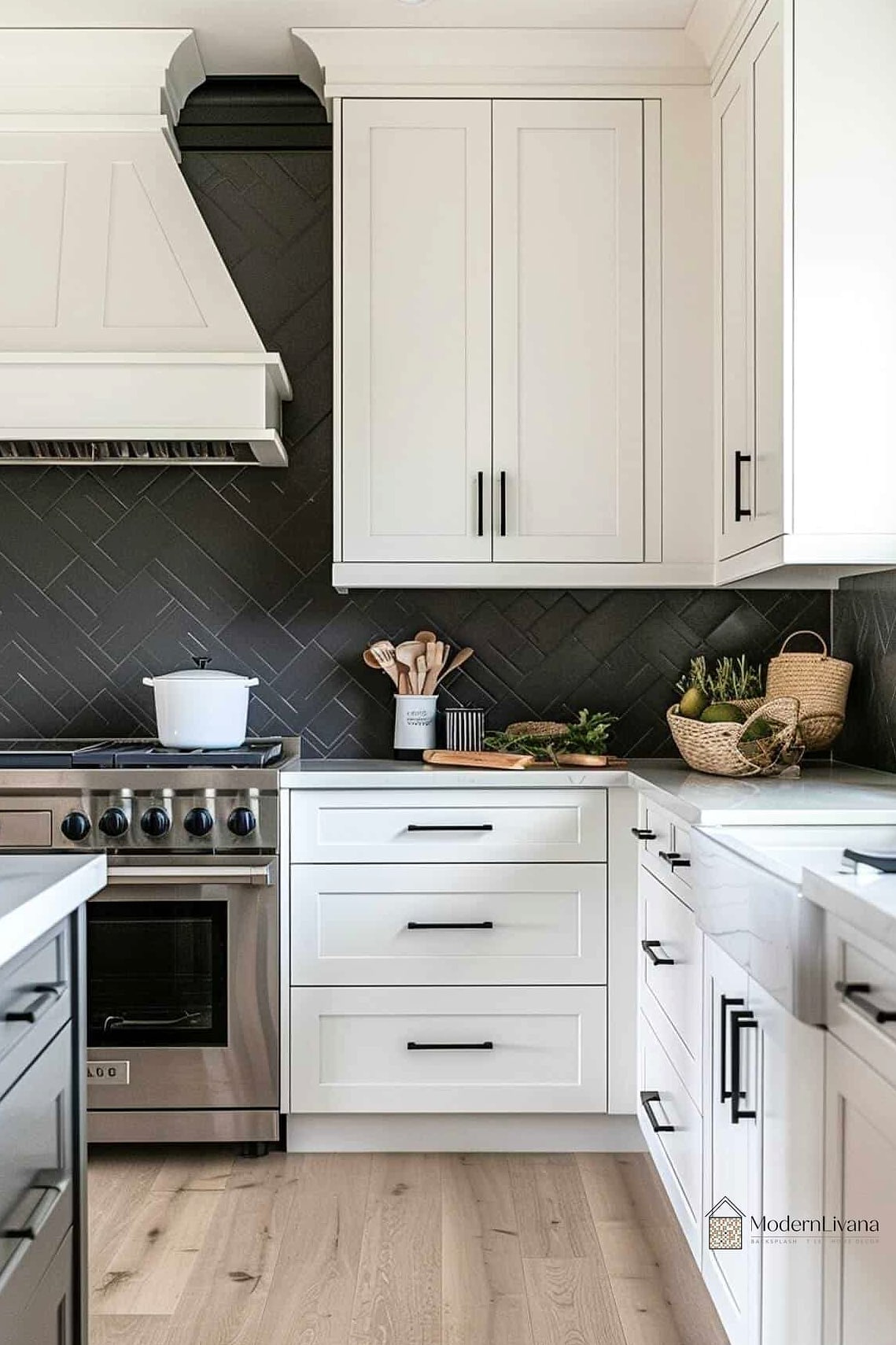 30 White Modern Kitchen Ideas Worth Bookmarking Before You Renovate 12 White Kitchen Cabinets with Black Hardware