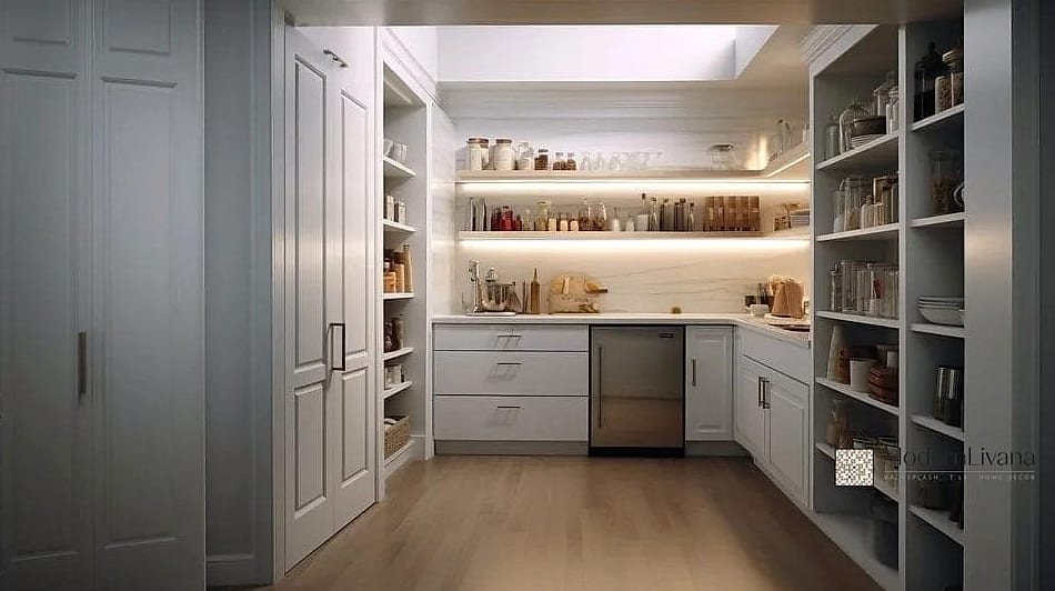 30 White Modern Kitchen Ideas Worth Bookmarking Before You Renovate 27 White Kitchen with Built-In Pantry Cabinets