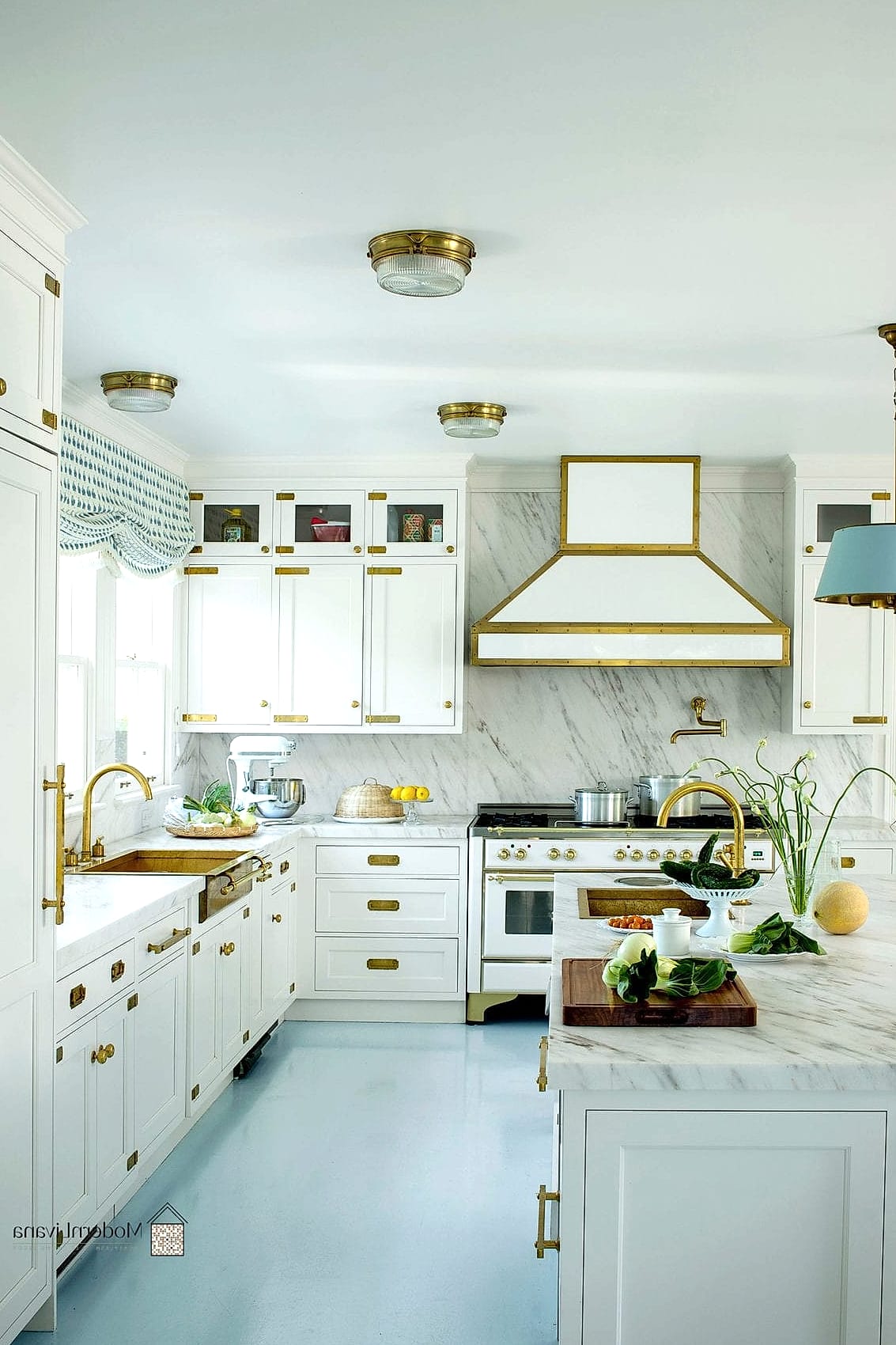 24 White Kitchen Ideas That Are Stylish and Practical 23 White Kitchen with a Bold Range