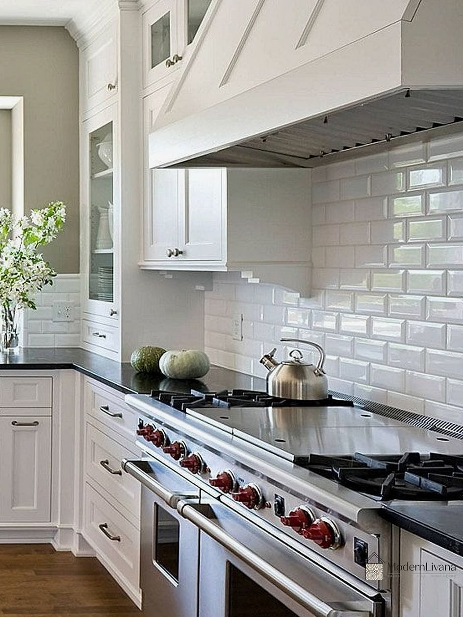 30 White Modern Kitchen Ideas Worth Bookmarking Before You Renovate 6 White Subway Tile Backsplash