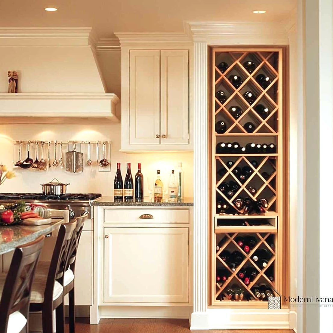 Wine Cabinet With Built-In Charcuterie Drawer