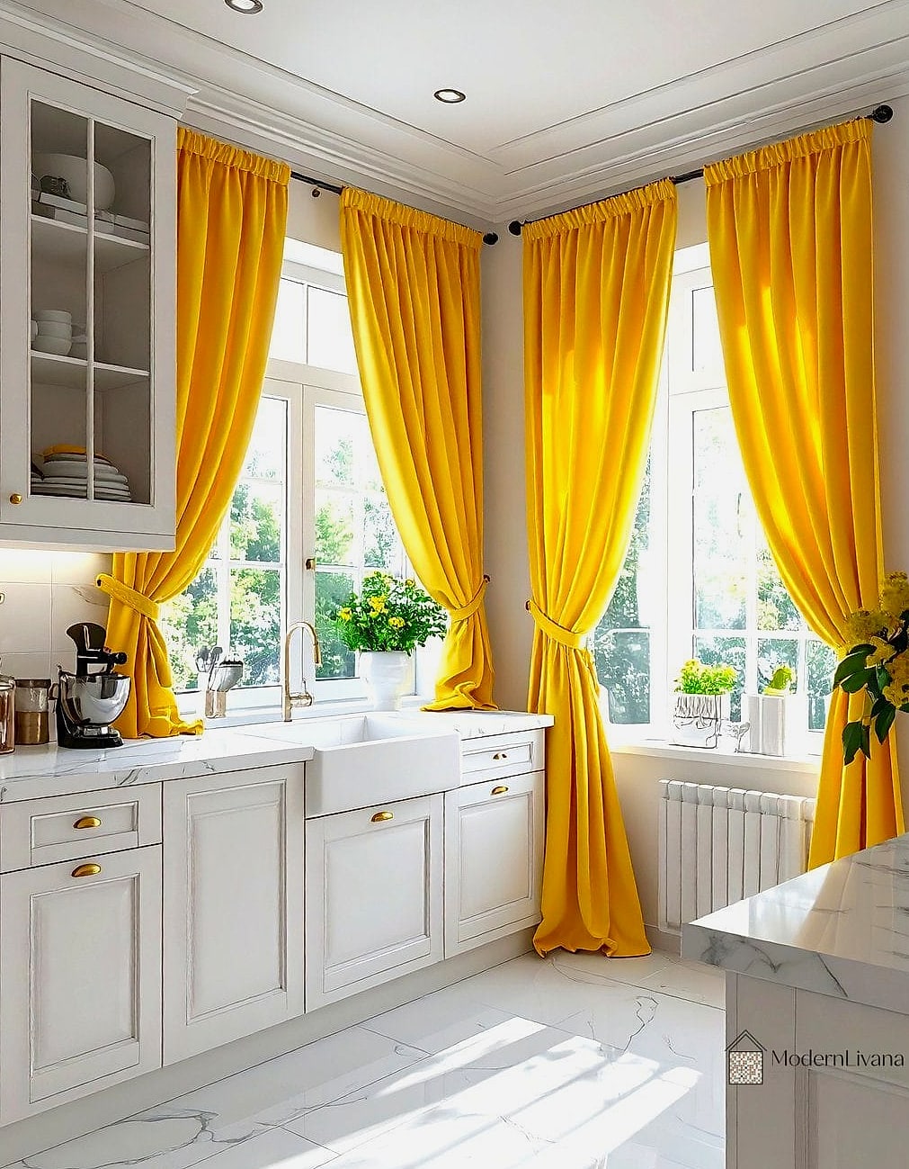 Yellow Café Curtains