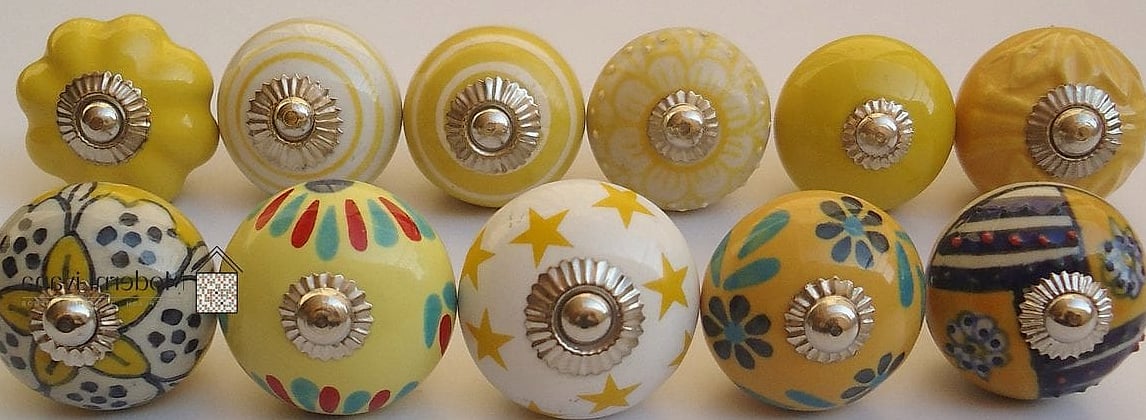 Yellow Ceramic Knobs and Pulls