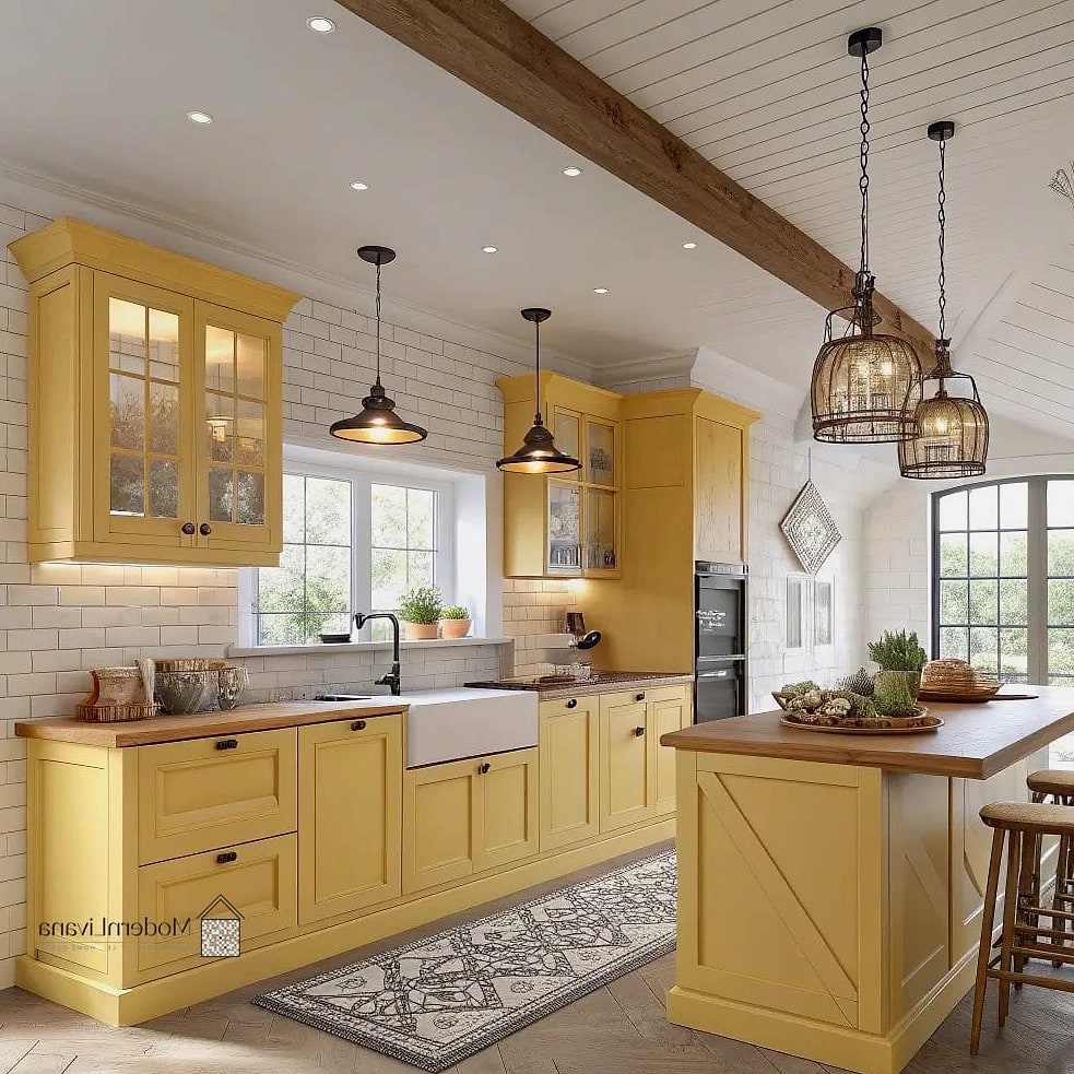 30 Yellow Kitchen Ideas to Show Your Contractor 20 Yellow Farmhouse Kitchen