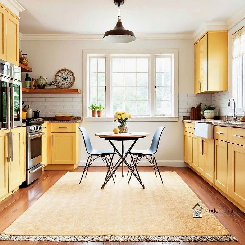 Yellow Kitchen Rug and Towels Combo