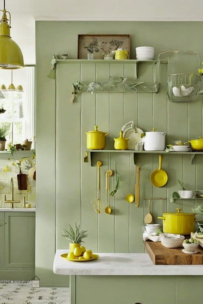 Yellow and Sage Green Combination