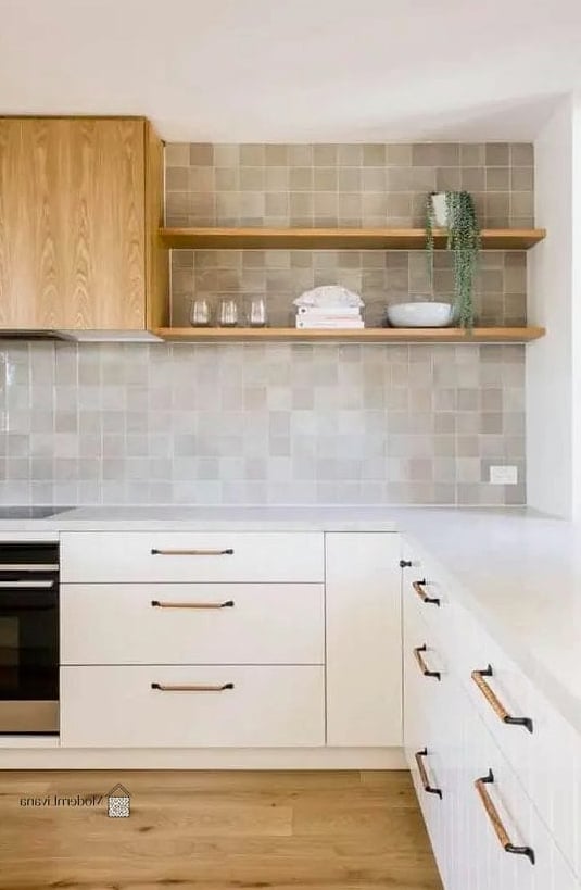 24 White Kitchen Ideas That Are Stylish and Practical 8 Zellige Tile for Texture and Character